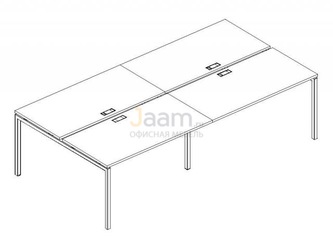 Мебель для персонала Рабочая станция на металлокаркасе DUE Б2 173-2 БП