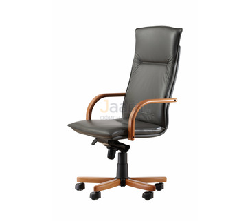 Кресло для руководителя Берлин/П Кожа стандартная/база дерево