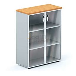 Мебель для персонала Шкаф широкий, стекло в раме, 2 полки DH3-025