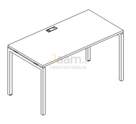 Мебель для персонала Стол письменный на металлокаркасе DUE Б2 025 БП
