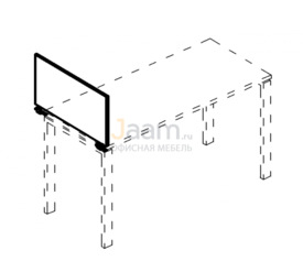 Мебель для персонала Экран настольный боковой/промежуточный ДСП с кронштейнами Б 853 БП