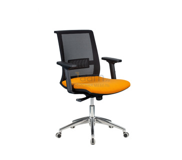 Кресло для персонала Рондо/П Ткань кат. 1 пластик черный/база алюминий