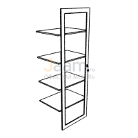 Кабинет руководителя Дверца со стеклом + полки для шкафа 20553